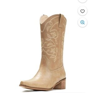 IUV Women's Square Toe Mid-Calf Western Cowboy Boot NWT size 9